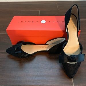 Ivanka Trump D’Orsay Lace Bow Flats